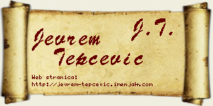 Jevrem Tepčević vizit kartica